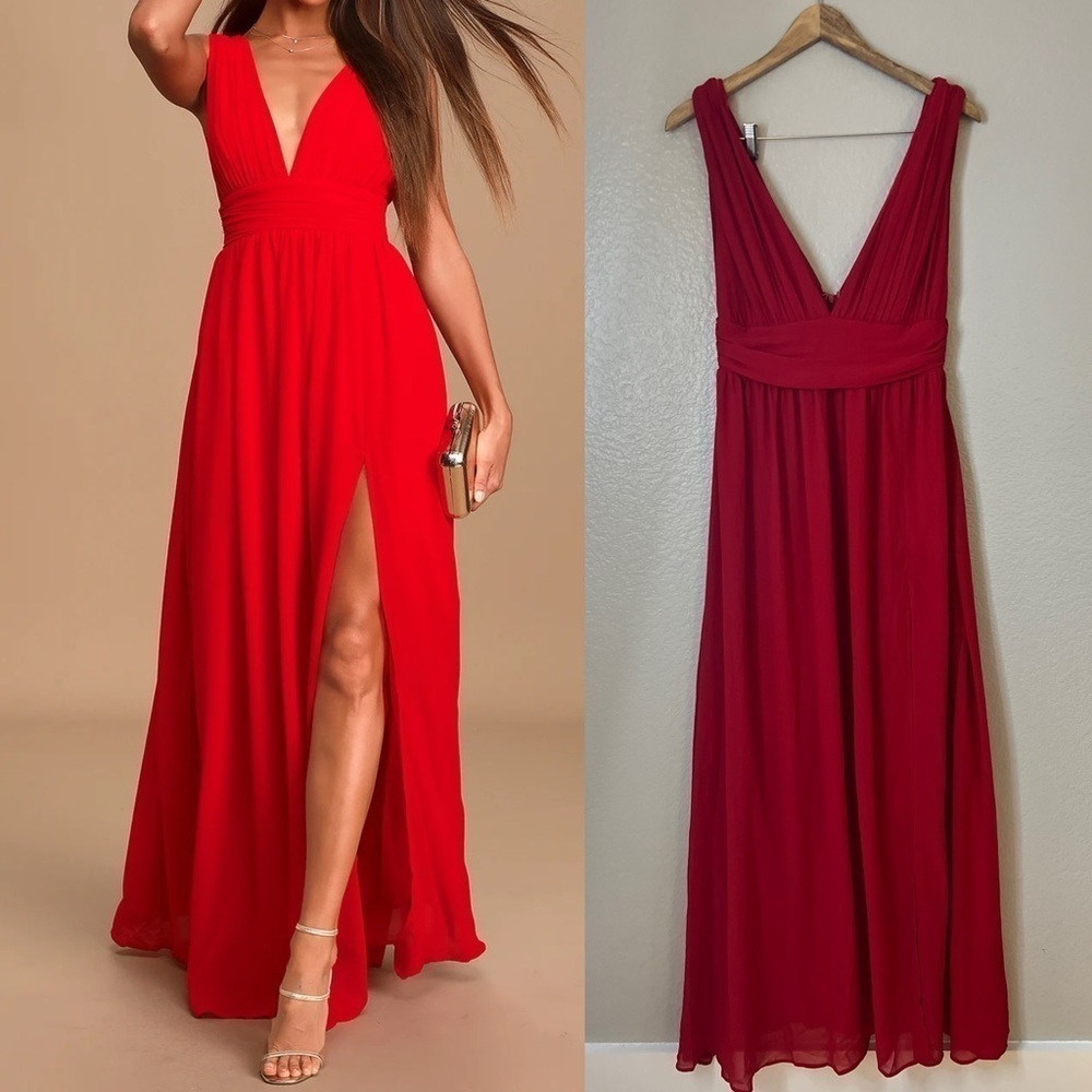 Heavenly Hues Red Maxi Dress NWOT